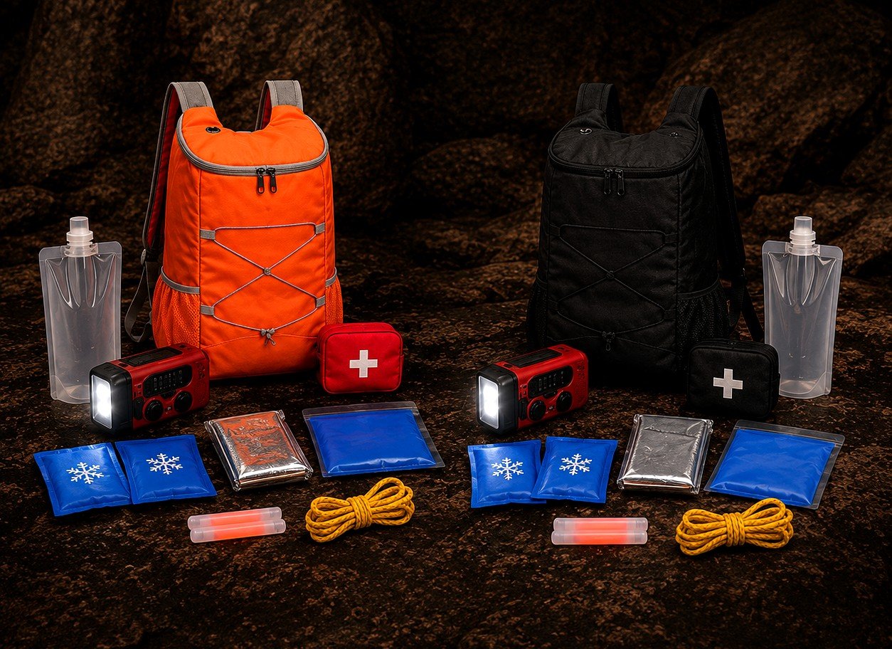 Kit AEGI72 Laranja e Preto — conteúdo completo